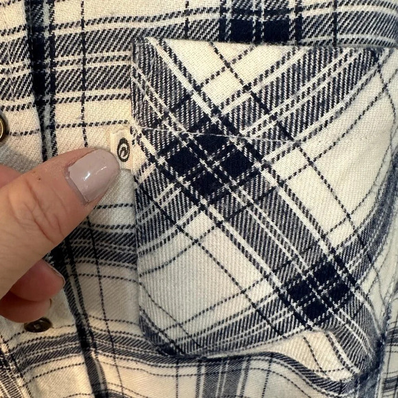 RIP CURL Plaid Button Down Flannel-like Surf Skate Shirt - large - Picture 3 of 8